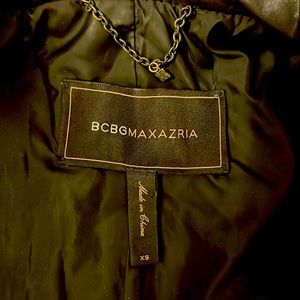 BCBGMAXAZRIA xs black hooded coat
